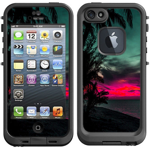  Ocean Sunset Pink Sky Lifeproof Fre iPhone 5 Skin