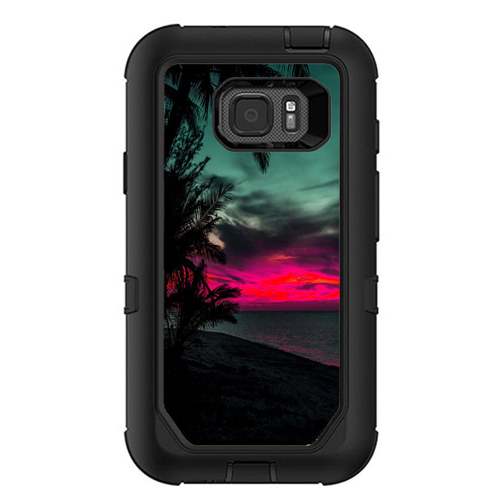  Ocean Sunset Pink Sky Otterbox Defender Samsung Galaxy S7 Active Skin
