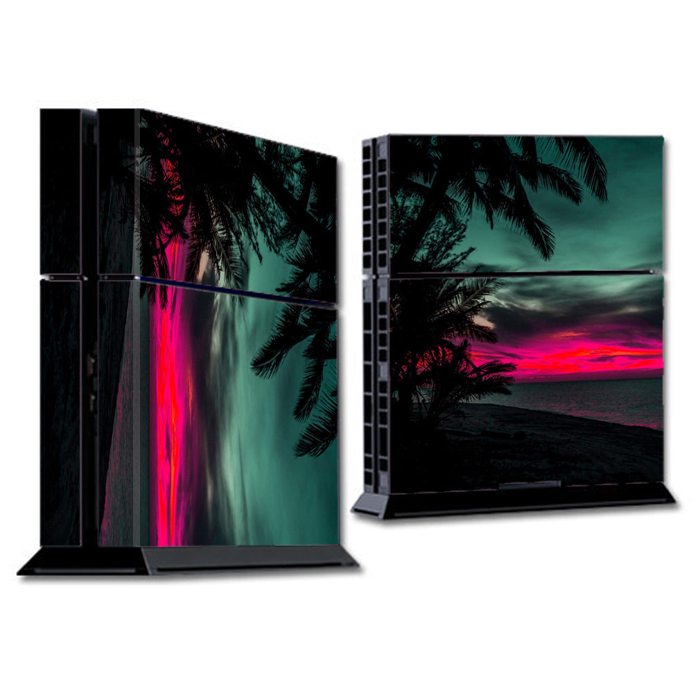  Ocean Sunset Pink Sky  Sony Playstation PS4 Skin