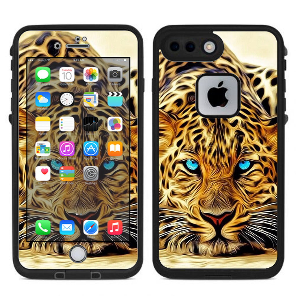  Leopard With Blue Eyes Lifeproof Fre iPhone 7 Plus or iPhone 8 Plus Skin