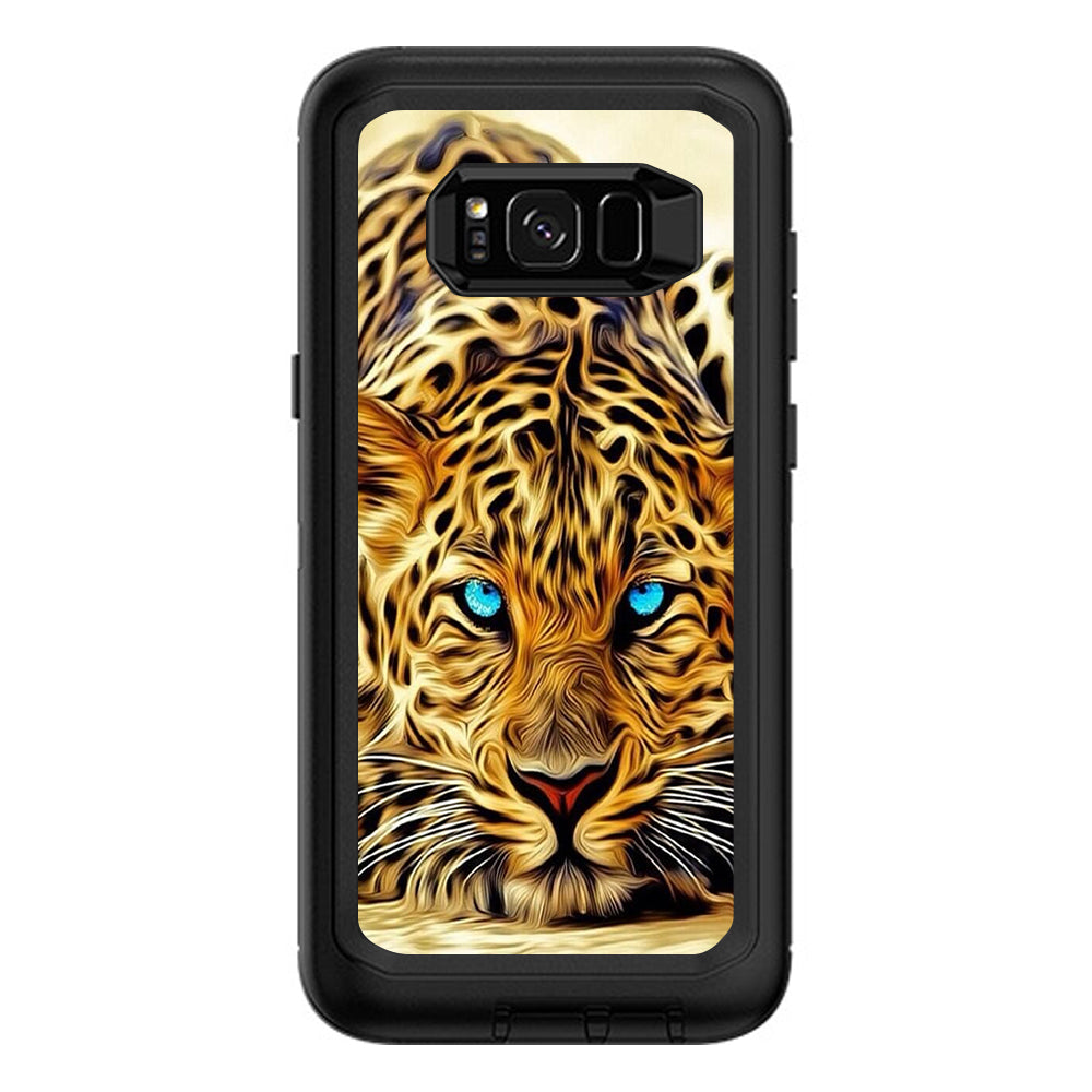  Leopard With Blue Eyes Otterbox Defender Samsung Galaxy S8 Plus Skin