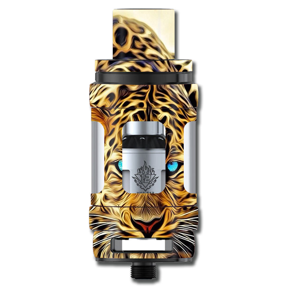  Leopard With Blue Eyes Smok TFV12 Tank Skin