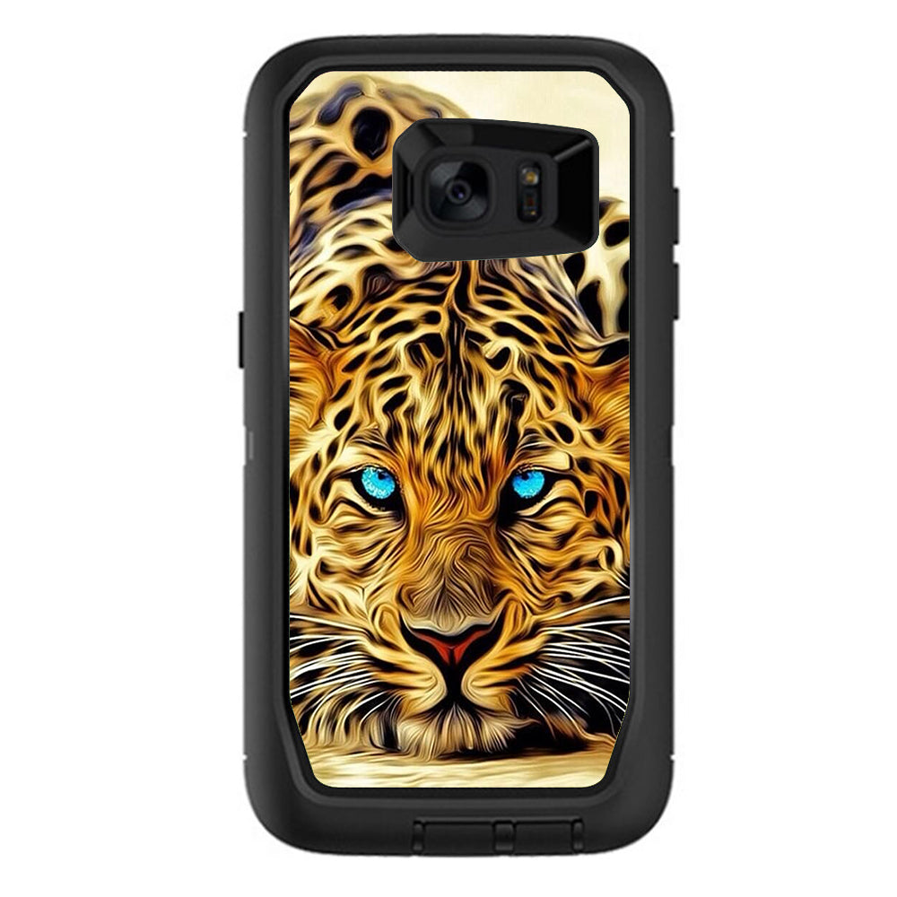  Leopard With Blue Eyes Otterbox Defender Samsung Galaxy S7 Edge Skin