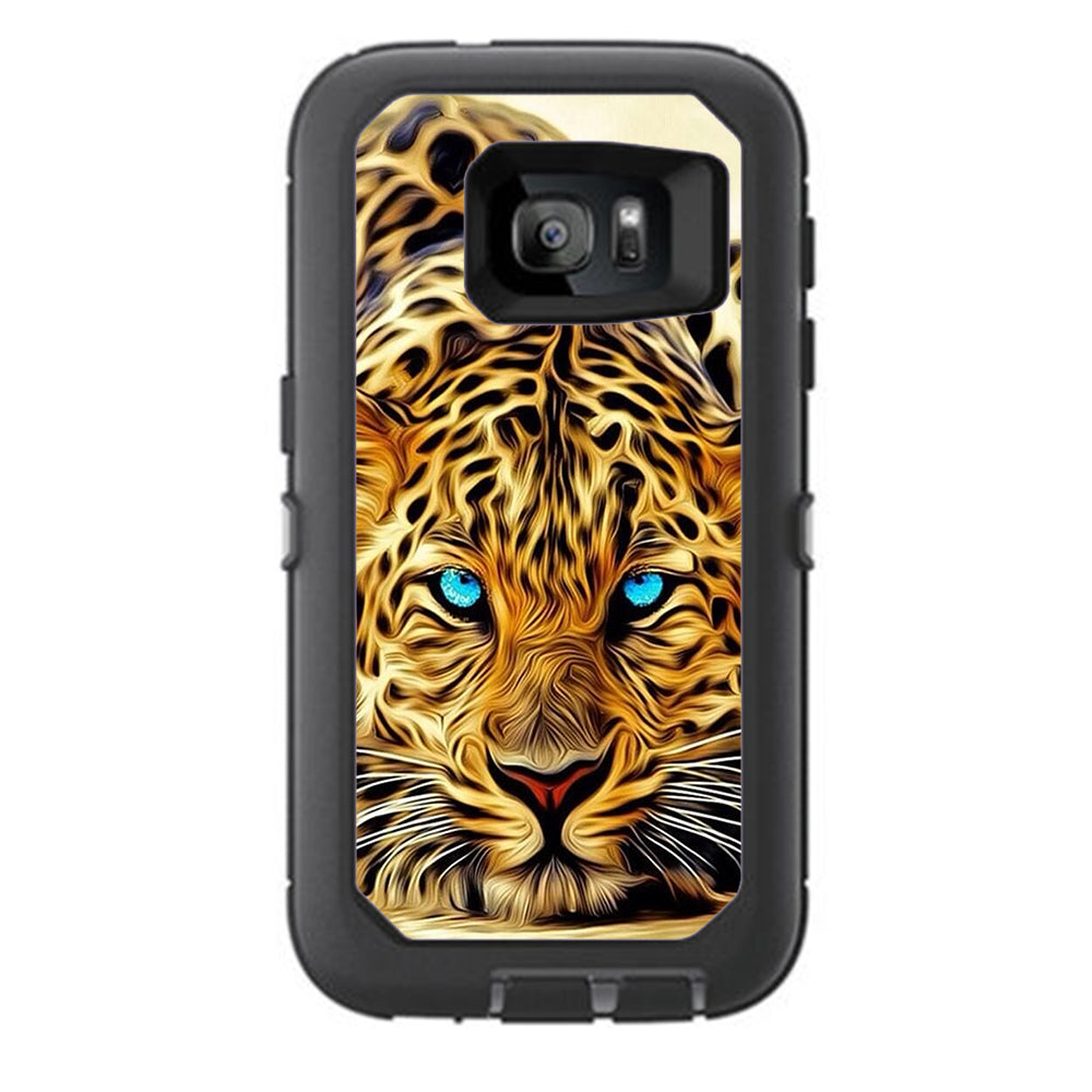  Leopard With Blue Eyes Otterbox Defender Samsung Galaxy S7 Skin