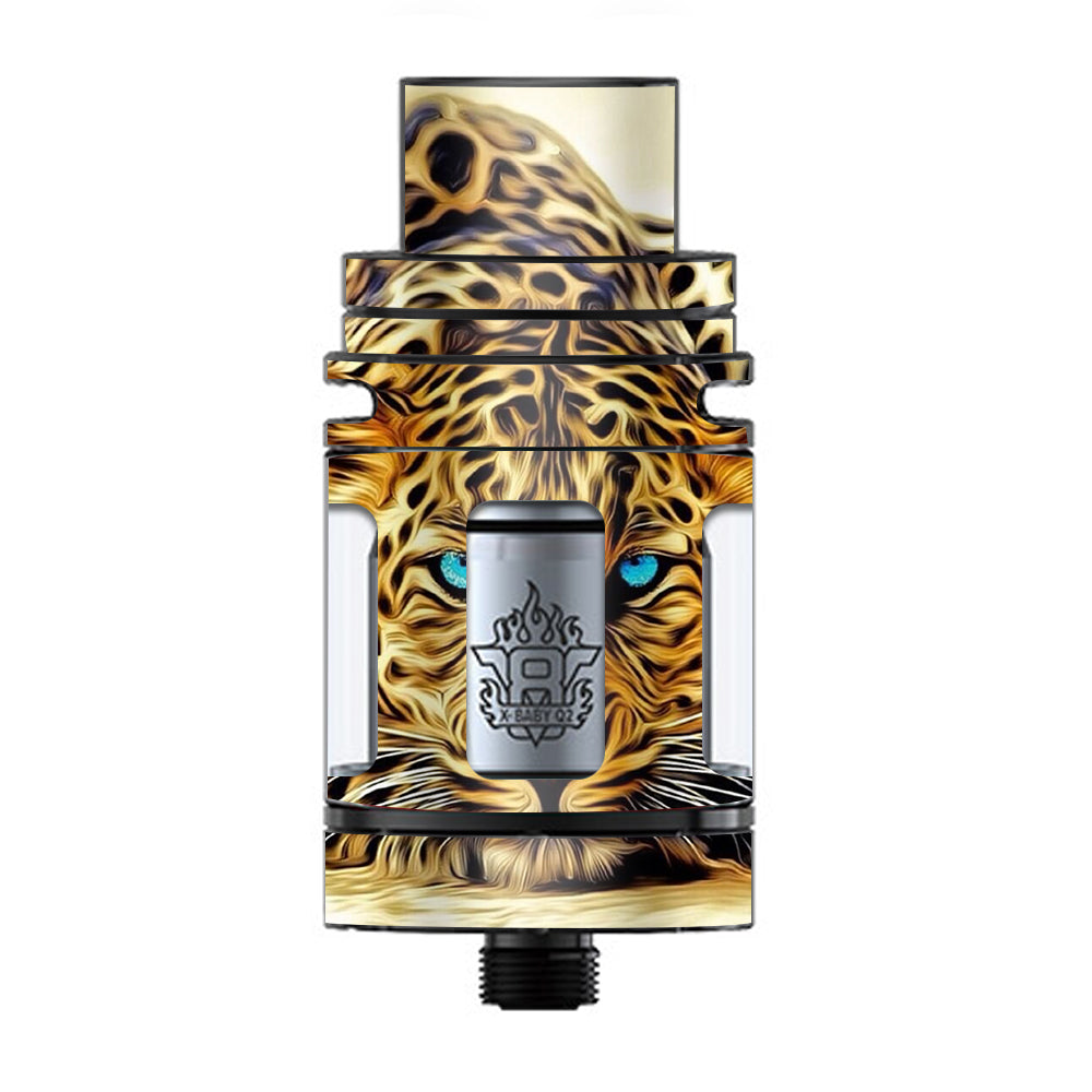  Leopard With Blue Eyes TFV8 X-baby Tank Smok Skin