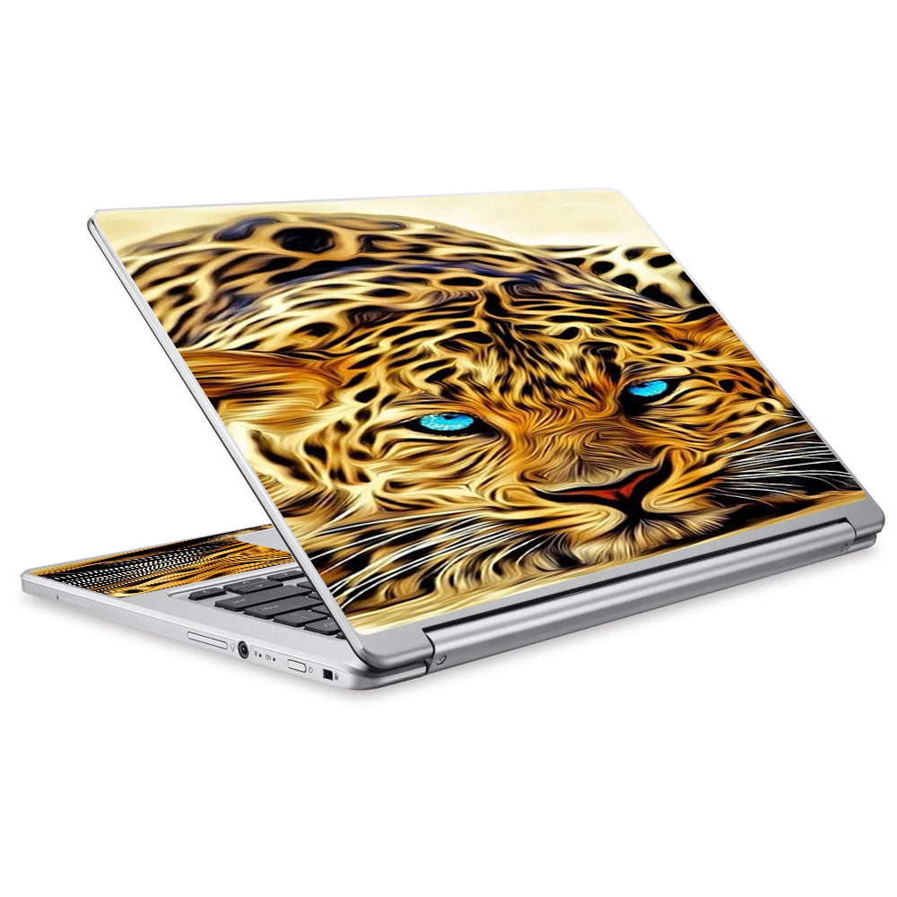  Leopard With Blue Eyes Acer Chromebook R13 Skin