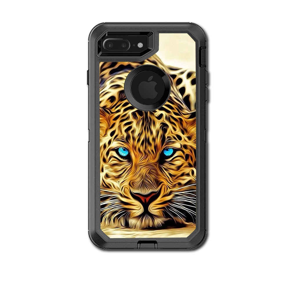  Leopard With Blue Eyes Otterbox Defender iPhone 7+ Plus or iPhone 8+ Plus Skin