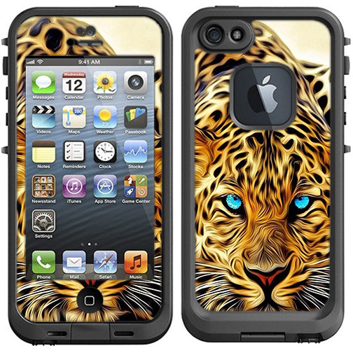  Leopard With Blue Eyes Lifeproof Fre iPhone 5 Skin