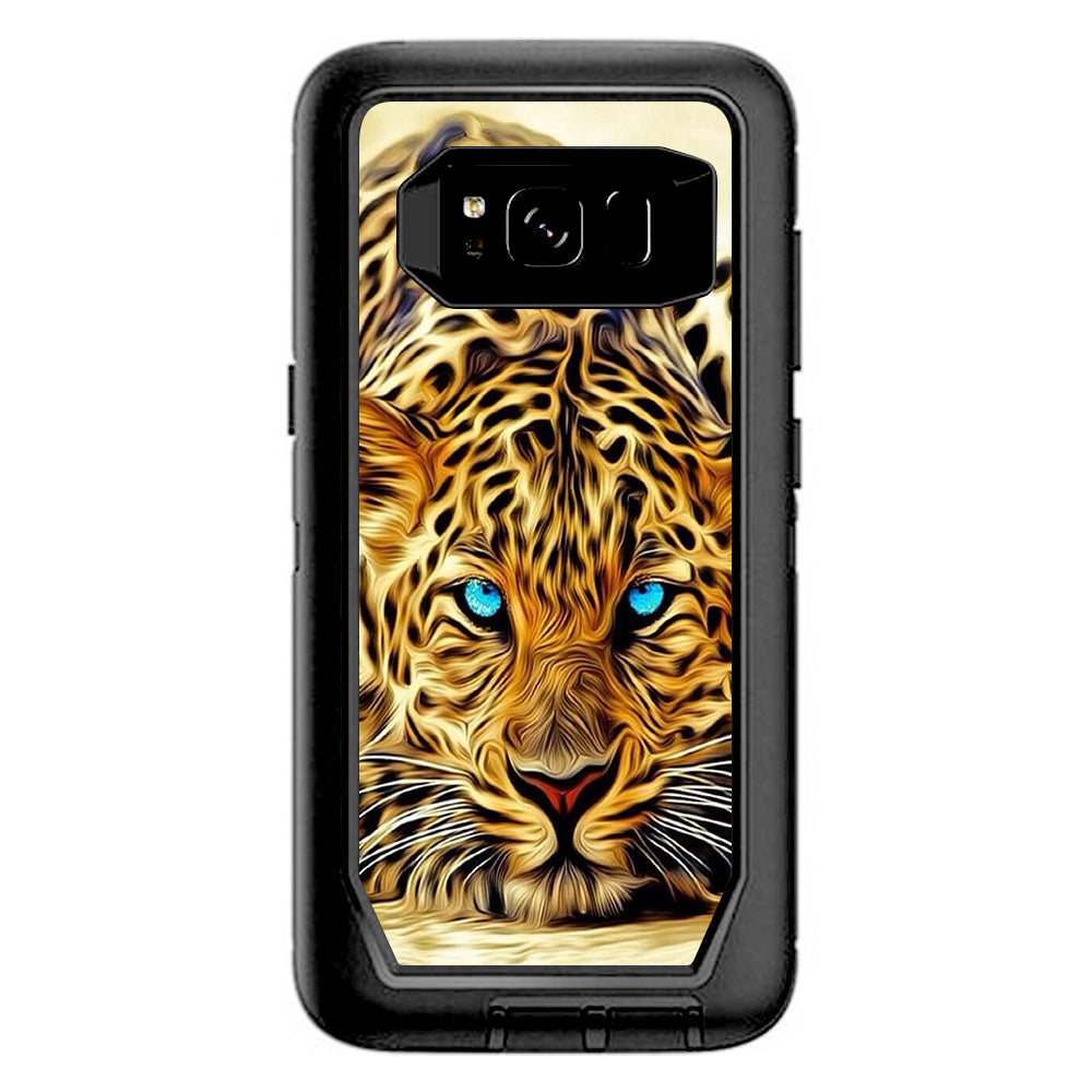  Leopard With Blue Eyes Otterbox Defender Samsung Galaxy S8 Skin