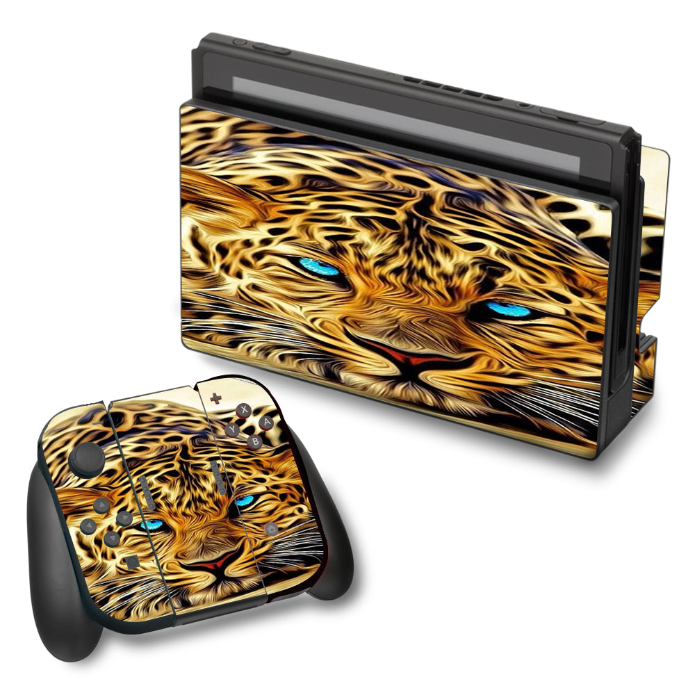  Leopard With Blue Eyes Nintendo Switch Skin