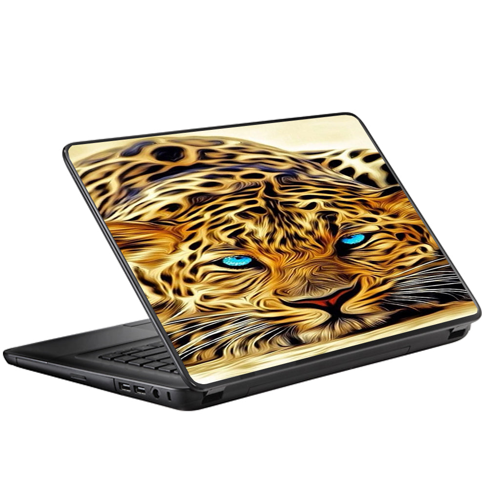  Leopard With Blue Eyes Universal 13 to 16 inch wide laptop Skin