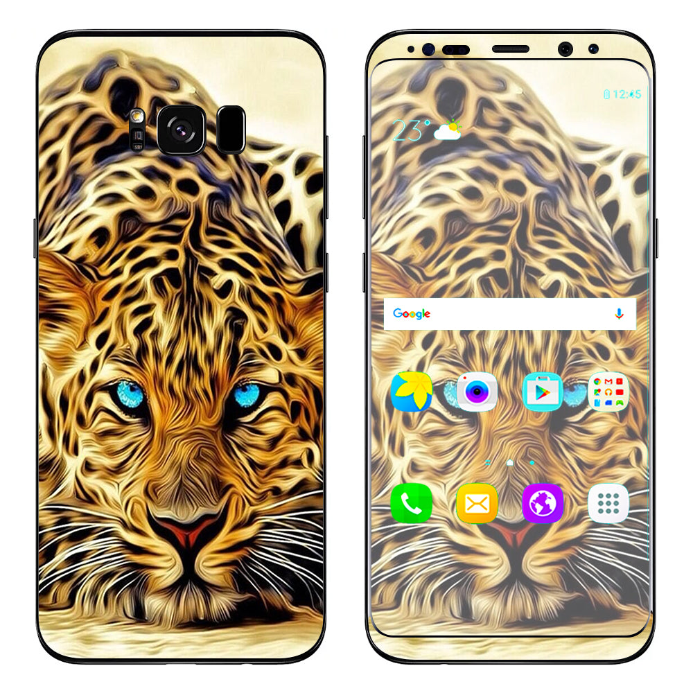  Leopard With Blue Eyes Samsung Galaxy S8 Skin