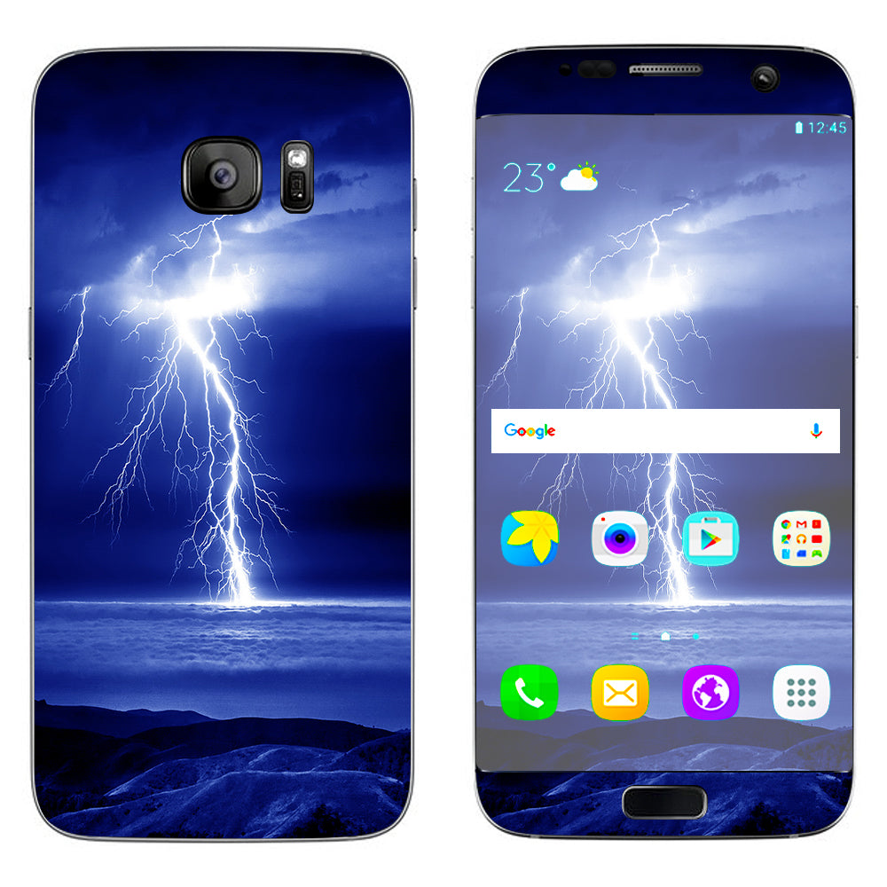  Lightning On The Ocean Samsung Galaxy S7 Edge Skin