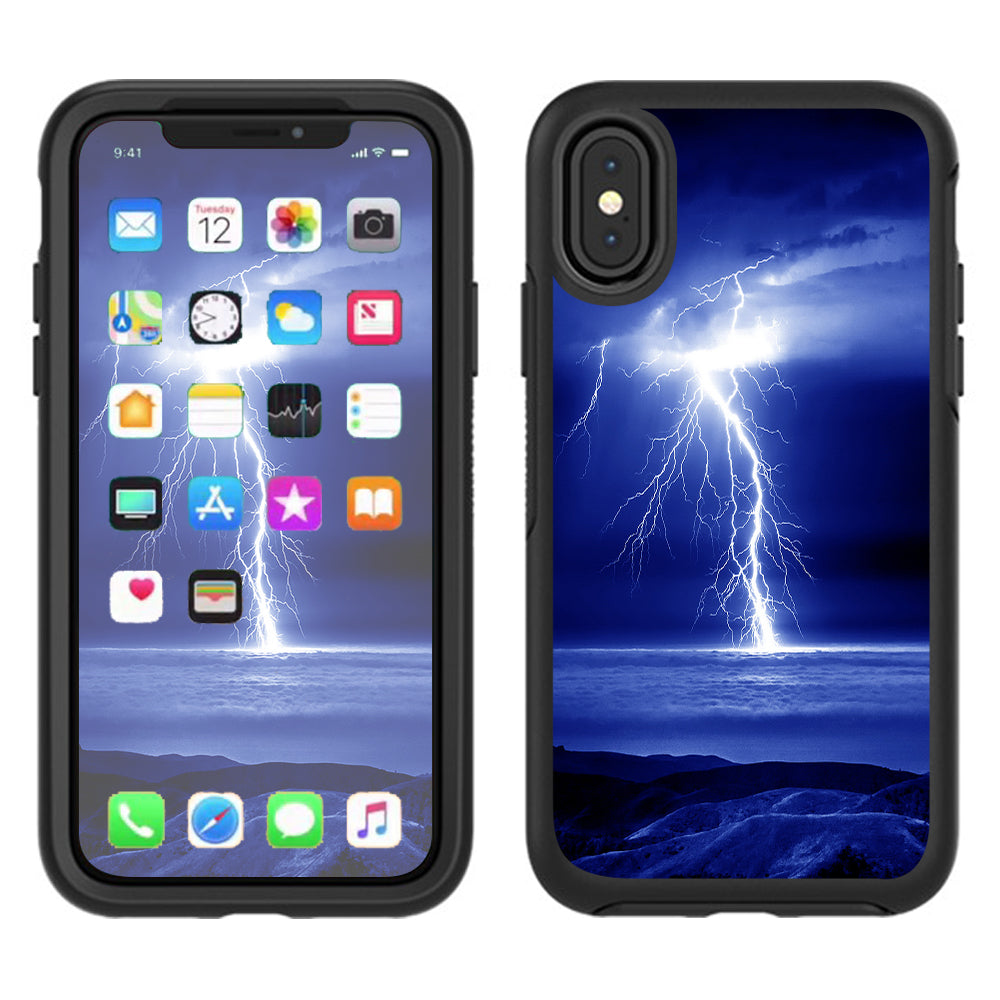  Lightning On The Ocean Otterbox Defender Apple iPhone X Skin