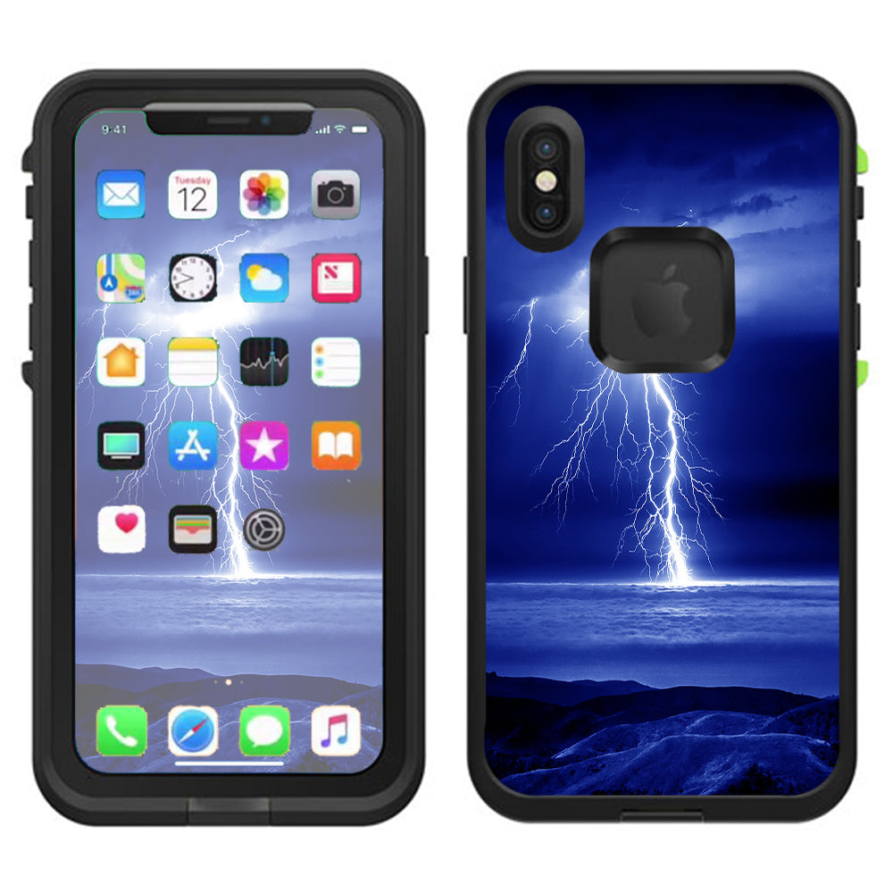  Lightning On The Ocean Lifeproof Fre Case iPhone X Skin
