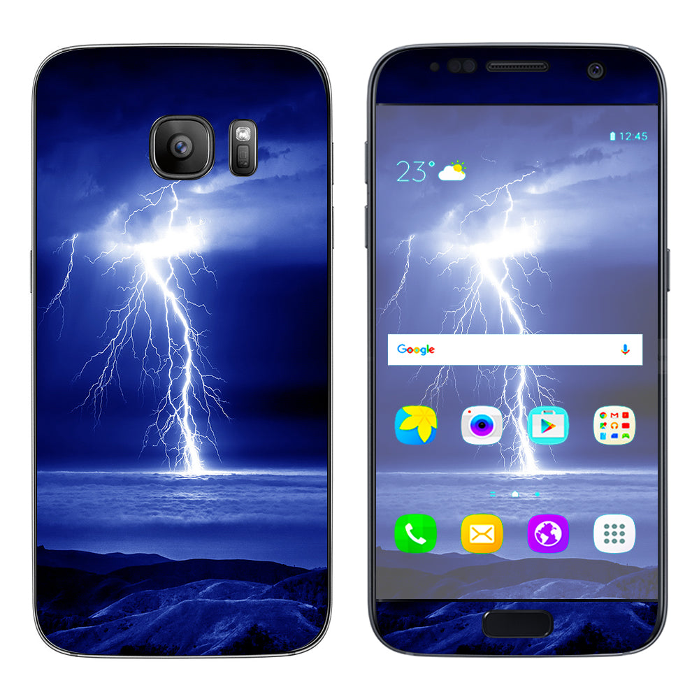  Lightning On The Ocean Samsung Galaxy S7 Skin
