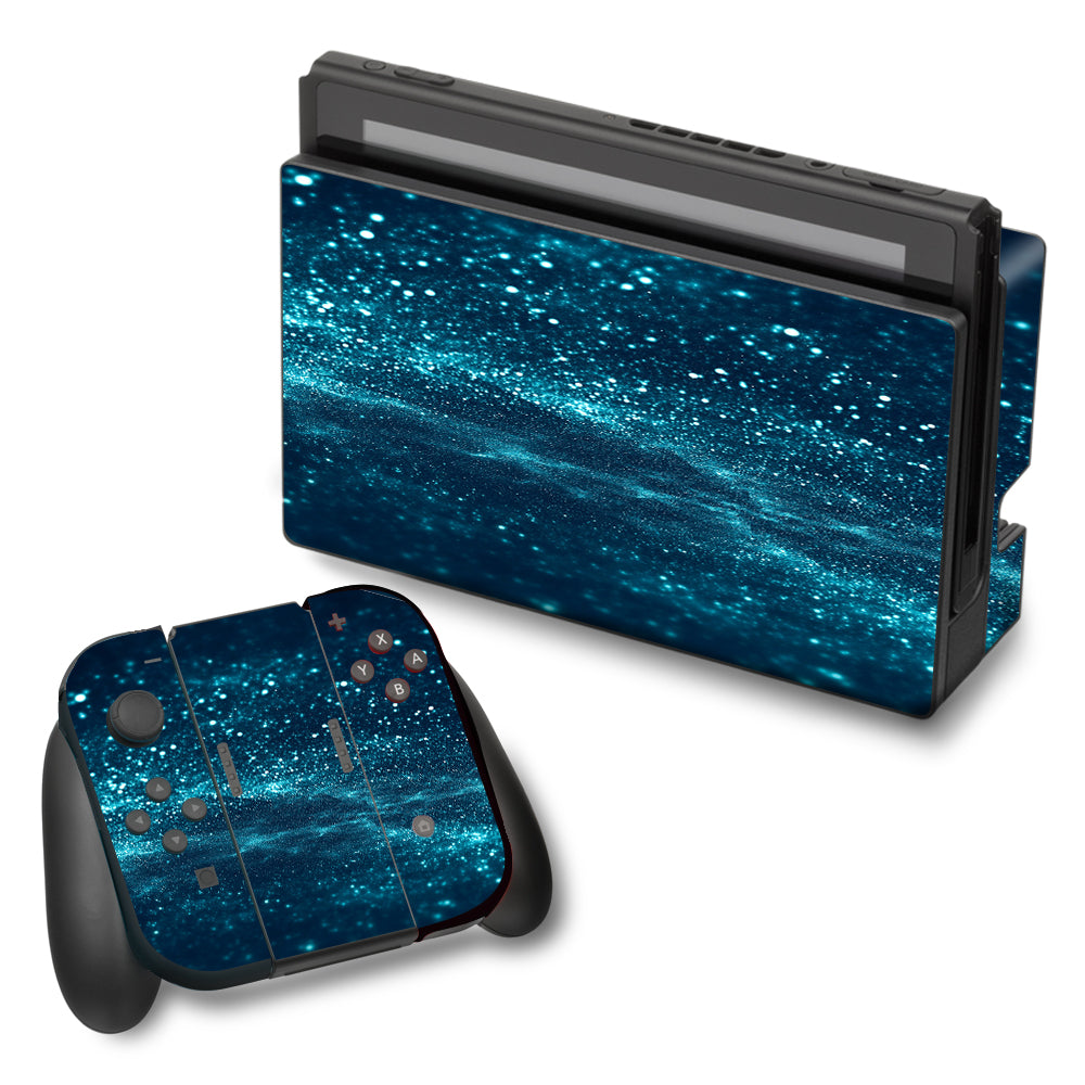  Blue Nebula Meteor Shower Nintendo Switch Skin