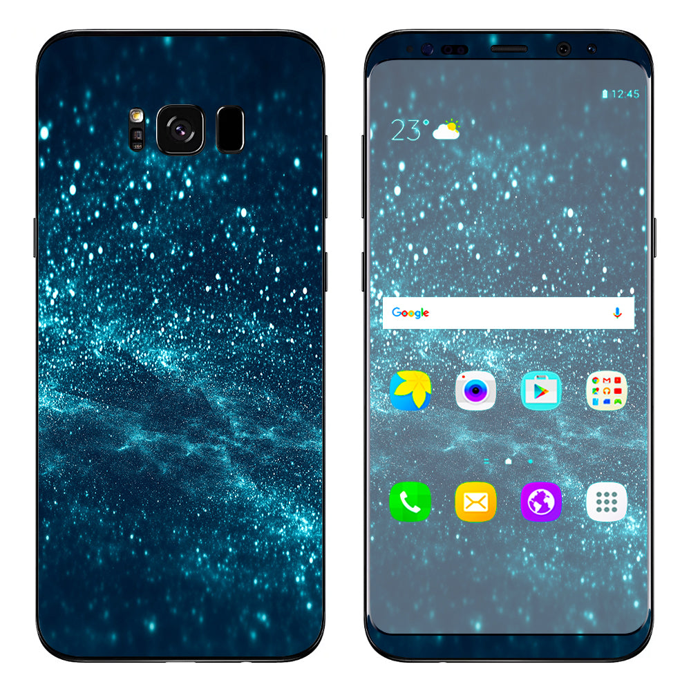  Blue Nebula Meteor Shower Samsung Galaxy S8 Skin