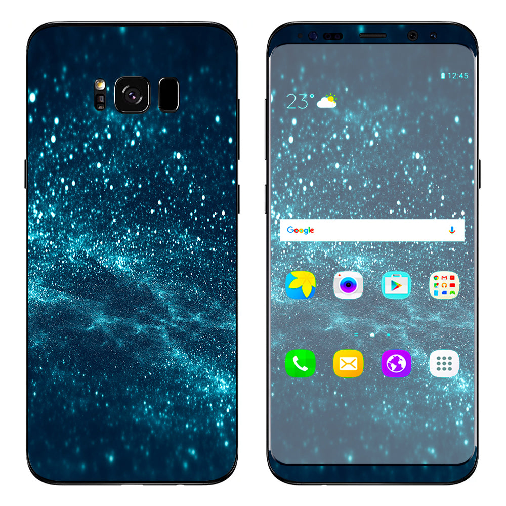 Blue Nebula Meteor Shower Samsung Galaxy S8 Plus Skin