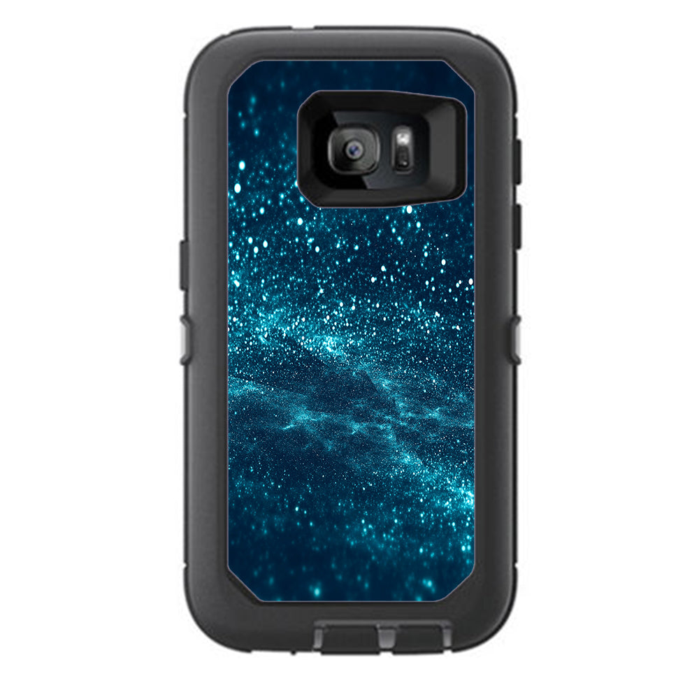  Blue Nebula Meteor Shower Otterbox Defender Samsung Galaxy S7 Skin