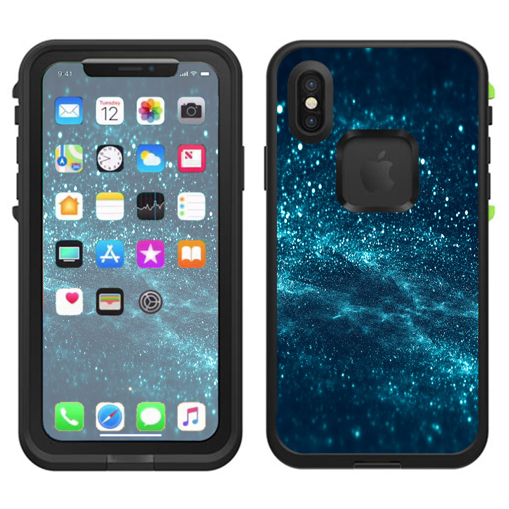  Blue Nebula Meteor Shower Lifeproof Fre Case iPhone X Skin