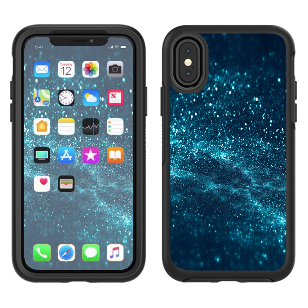  Blue Nebula Meteor Shower Otterbox Defender Apple iPhone X Skin