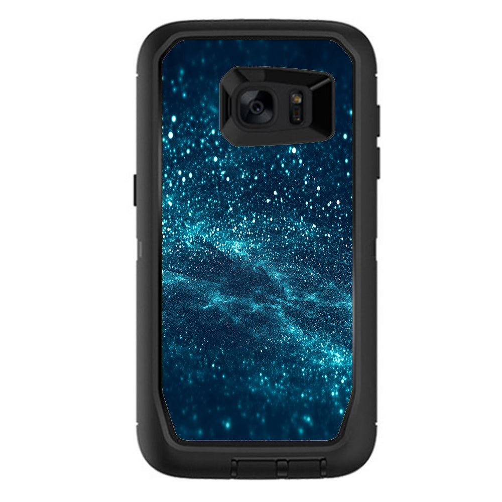  Blue Nebula Meteor Shower Otterbox Defender Samsung Galaxy S7 Edge Skin