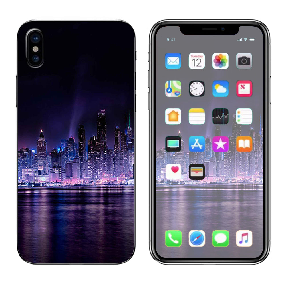  Manhattan Skyline Apple iPhone X Skin
