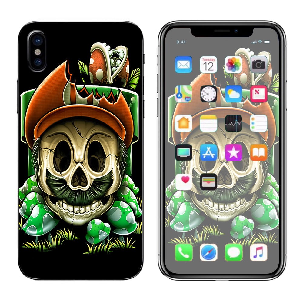  Gangster Mario Face Apple iPhone X Skin