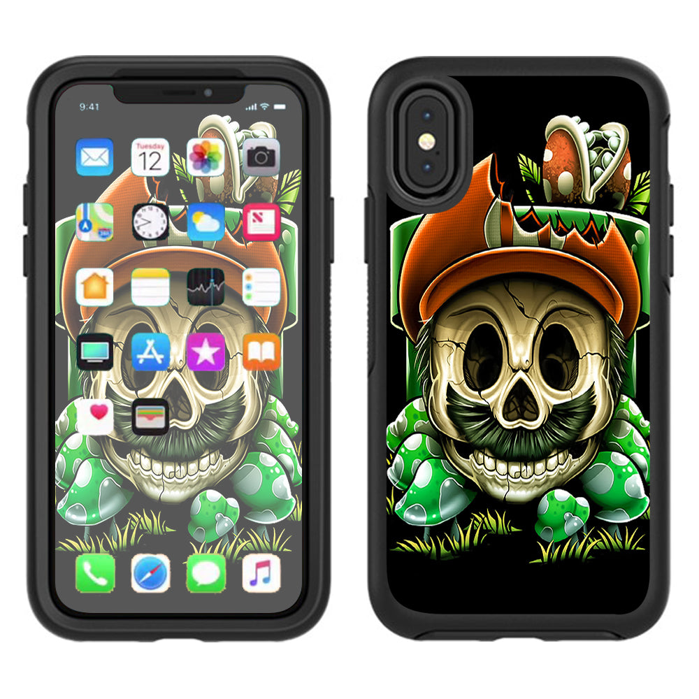  Gangster Mario Face Otterbox Defender Apple iPhone X Skin