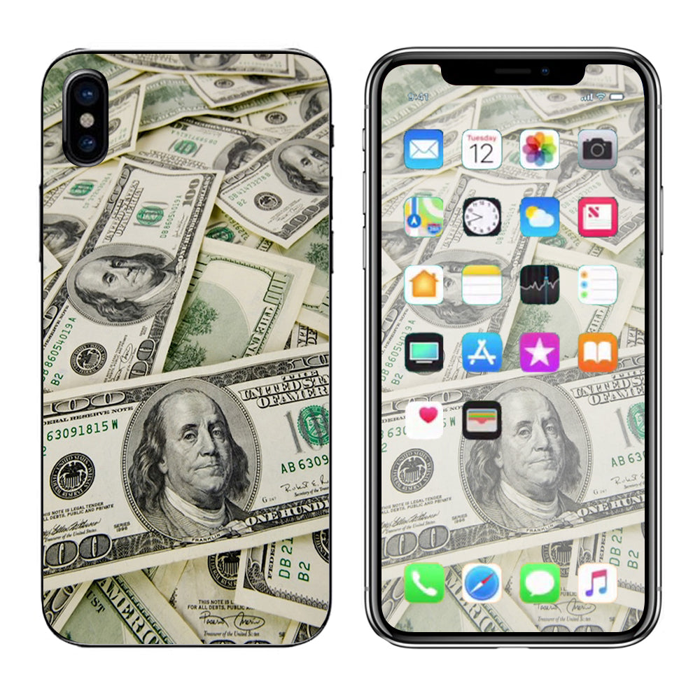  Cash Money, Benjamins Apple iPhone X Skin