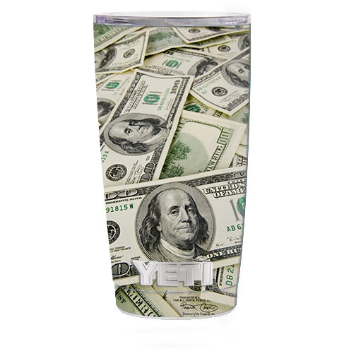  Cash Money, Benjamins Yeti 20oz Rambler Tumbler Skin