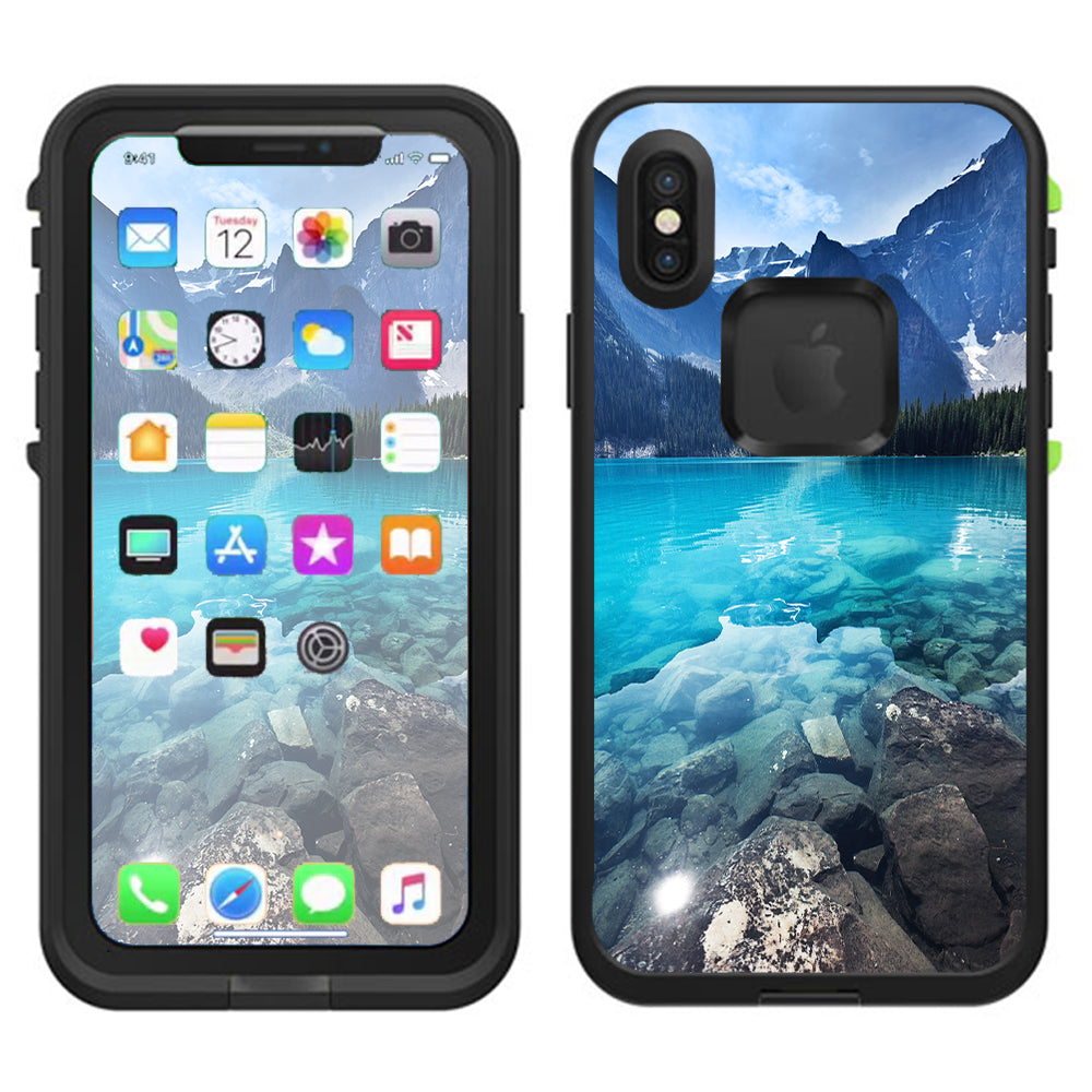  Mountain Lake, Clear Water Lifeproof Fre Case iPhone X Skin