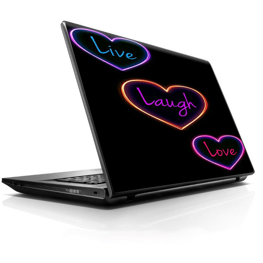  Neon Hearts, Live,Love,Life Universal 13 to 16 inch wide laptop Skin