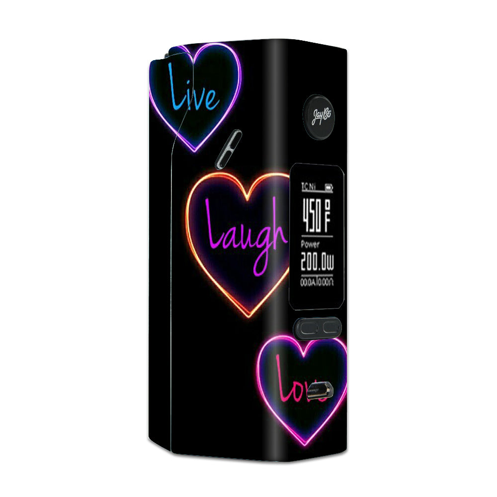  Neon Hearts, Live,Love,Life Wismec Reuleaux RX 2/3 combo kit Skin