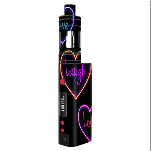  Neon Hearts, Live,Love,Life Kangertech Topbox Mini Skin