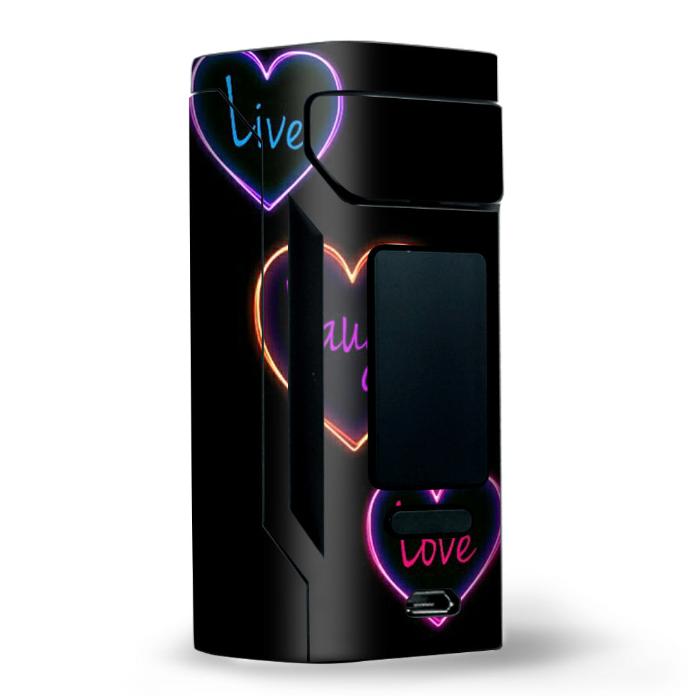  Neon Hearts, Live,Love,Life Wismec RX2 20700 Skin