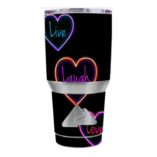  Neon Hearts, Live,Love,Life Ozark Trail 20oz Tumbler Skin