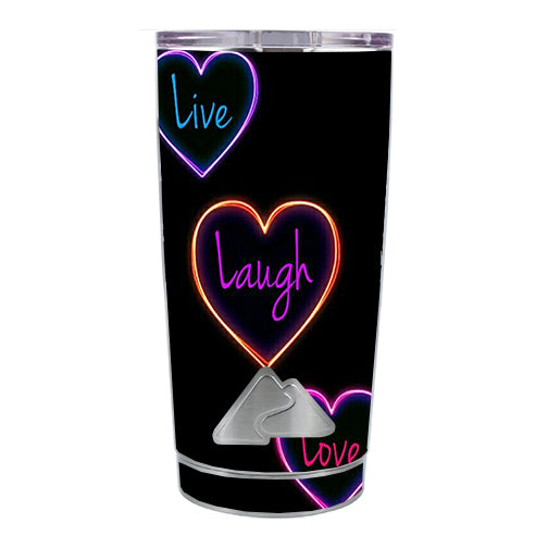  Neon Hearts, Live,Love,Life Ozark Trail 20oz Tumbler Skin