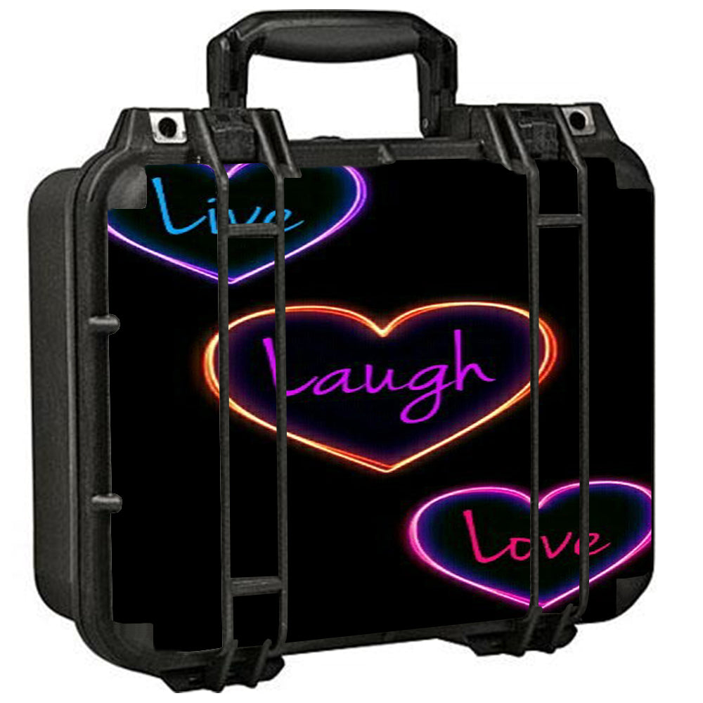  Neon Hearts, Live,Love,Life Pelican Case 1400 Skin