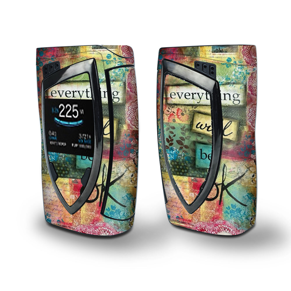 Skin Decal Vinyl Wrap for Smok Devilkin Kit 225w Vape (includes TFV12 Prince Tank Skins) skins cover/ Everything will be OK