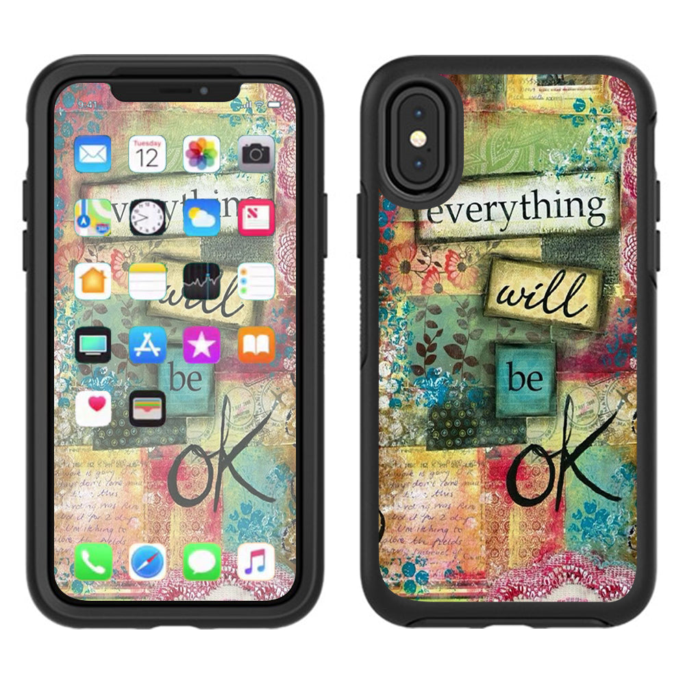  Everything Will Be Ok Otterbox Defender Apple iPhone X Skin