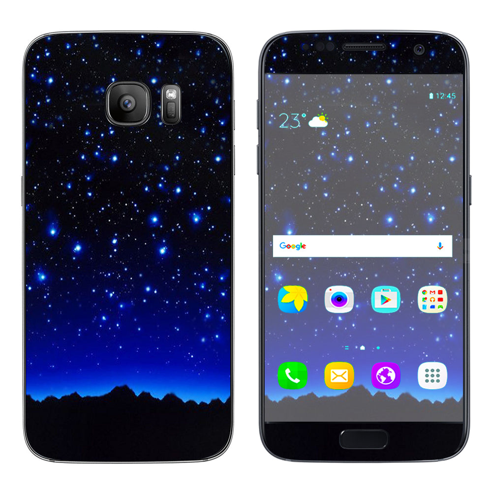  Stars Over Glowing Sky Samsung Galaxy S7 Skin