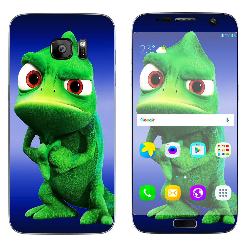  Green Dino, Dinosaur, Gecko,Lizard Samsung Galaxy S7 Edge Skin