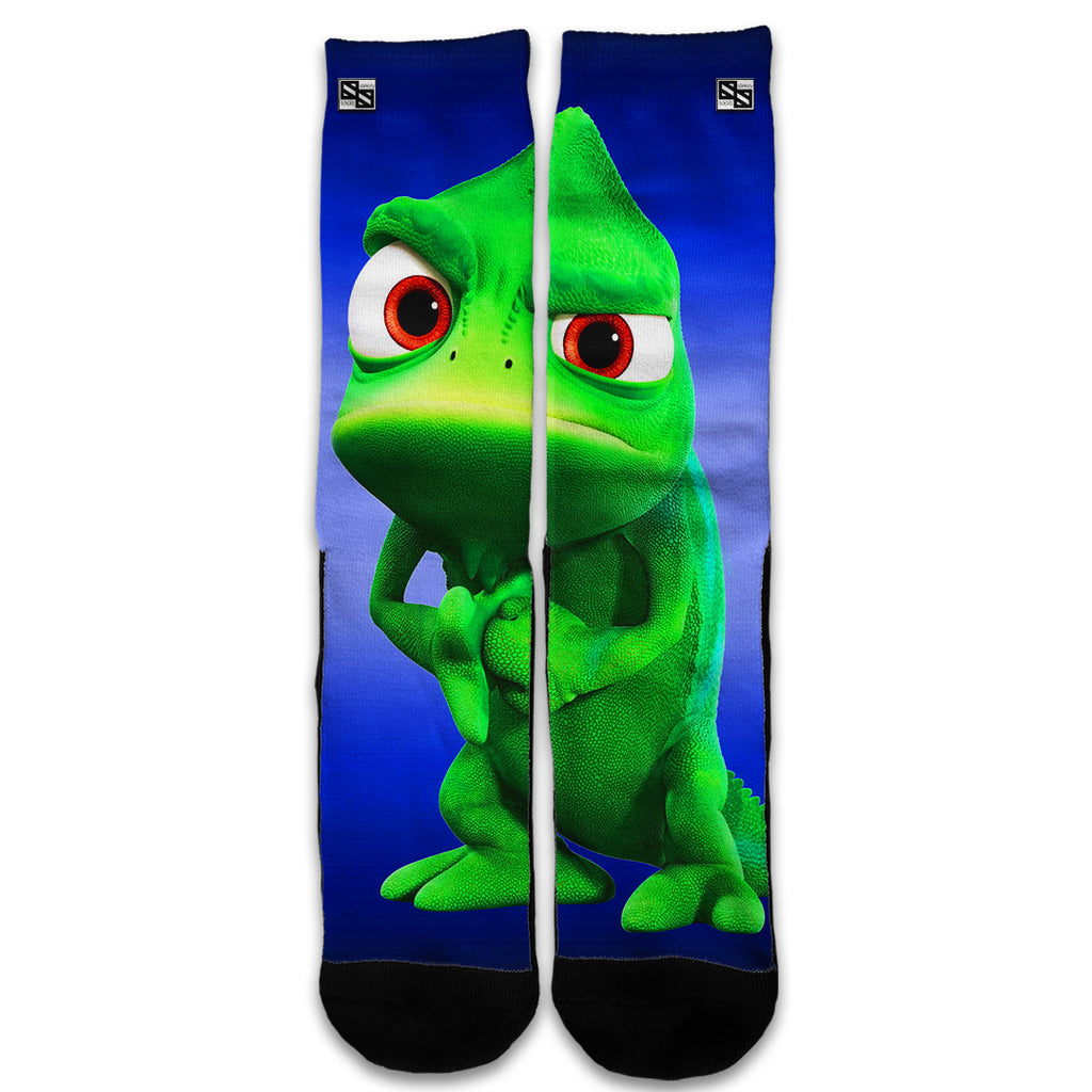  Green Dino, Dinosaur, Gecko,Lizard Universal Socks