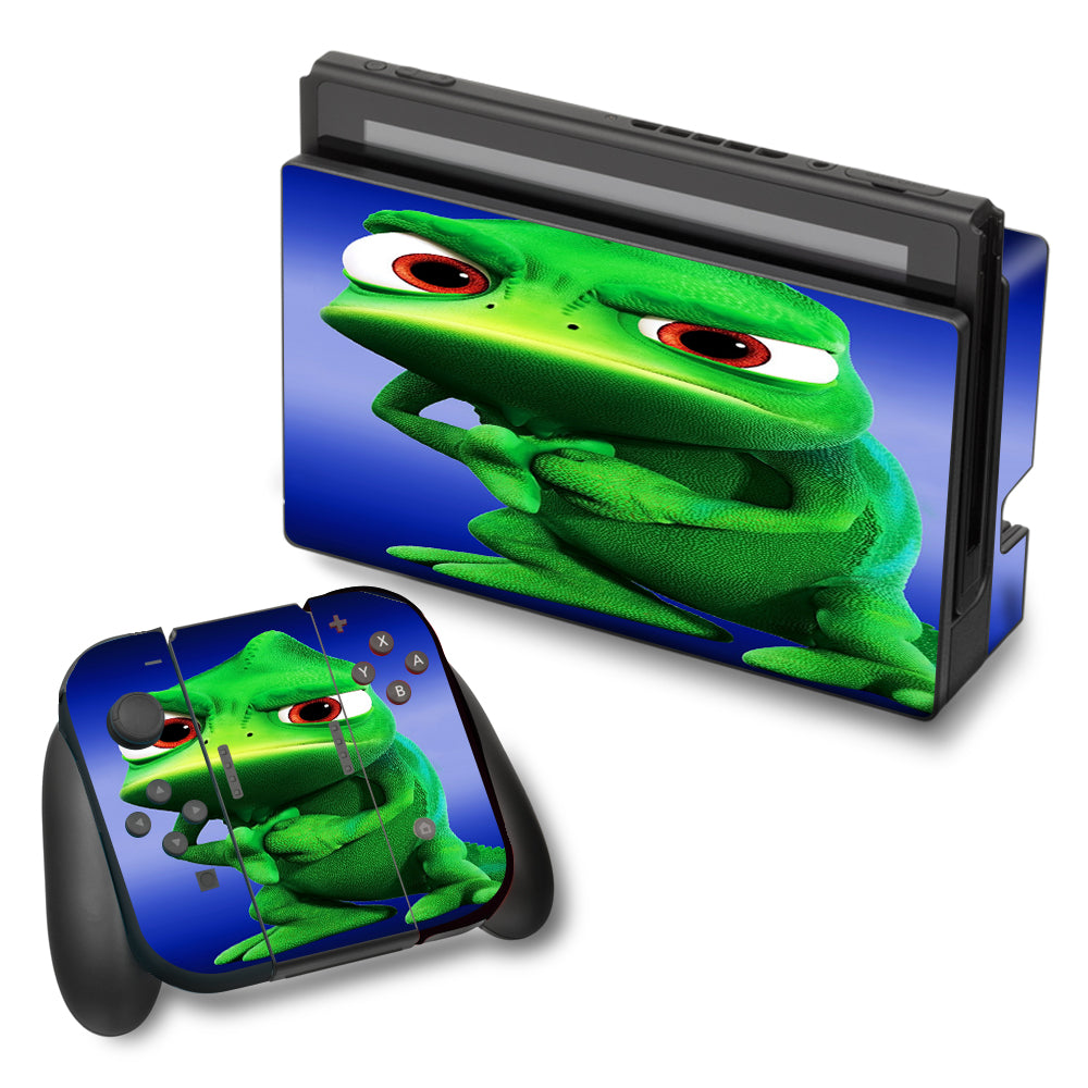  Green Dino, Dinosaur, Gecko,Lizard Nintendo Switch Skin