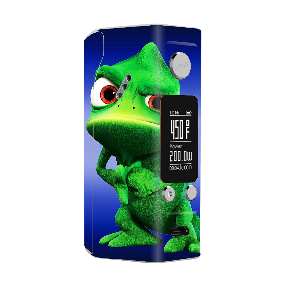  Green Dino, Dinosaur, Gecko,Lizard Wismec Reuleaux RX200S Skin