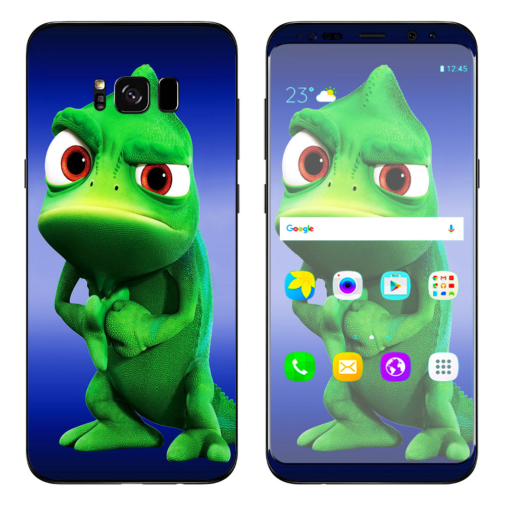  Green Dino, Dinosaur, Gecko,Lizard Samsung Galaxy S8 Skin