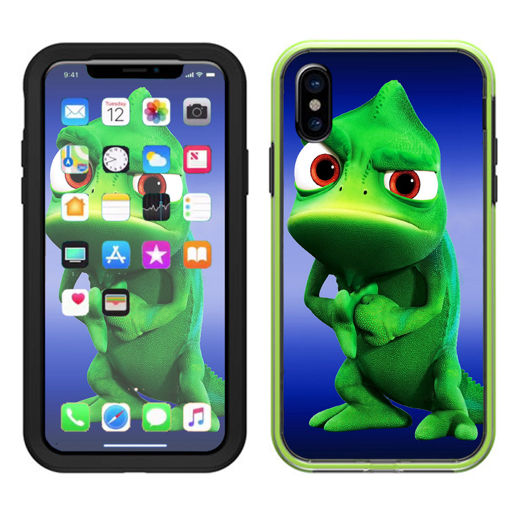  Green Dino, Dinosaur, Gecko,Lizard Lifeproof Slam Case iPhone X Skin