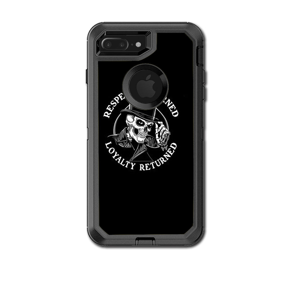  Respect Is Earned,Loyalty Returned Otterbox Defender iPhone 7+ Plus or iPhone 8+ Plus Skin